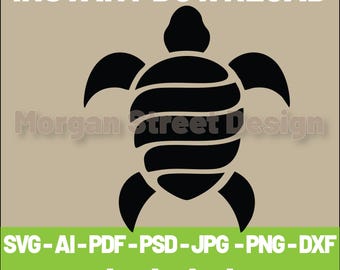 Sea Turtle SVG | PNG | JPG | Cricut & Silhouette Cutting File | Instant Download | Turtle04