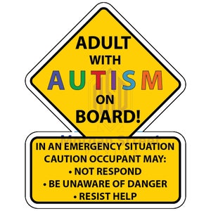 Child With Autism On Board Car Truck Decal Sticker Adult