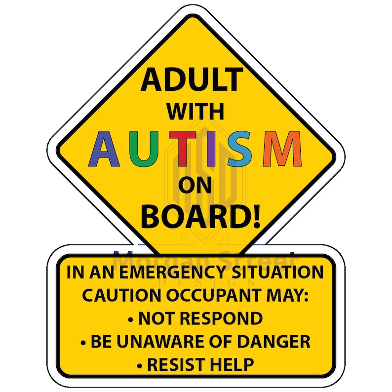 Child With Autism On Board Car Truck Decal Sticker Adult