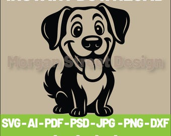 Labrador SVG | Dog PNG | Cricut & Silhouette Cutting File | Instant Download | Labrador09