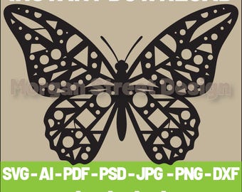 Butterfly SVG | PNG | JPG | Cricut & Silhouette Cutting File | Instant Download | Butterfly05