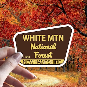 Pegatina de vinilo del Parque Forestal Nacional White Mountain