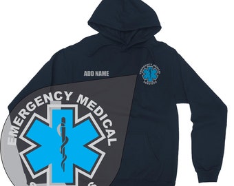 Reflective Emergency Medical Services Hoodie EMT/EMS Paramedic Customization Available