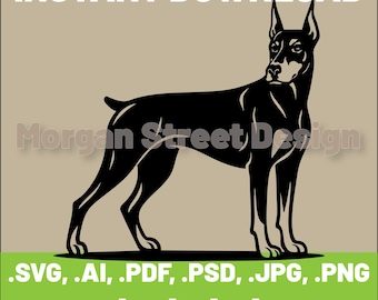 Doberman Pincher SVG: Dog Lover Gift (Digital Download)