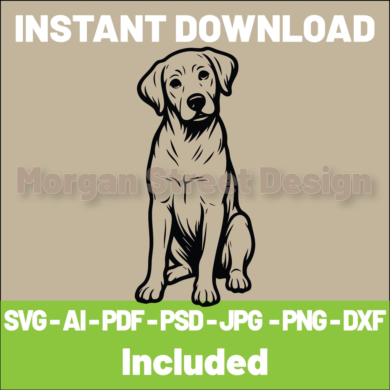 Labrador SVG | Dog PNG | Cricut & Silhouette Cutting File | Instant ...