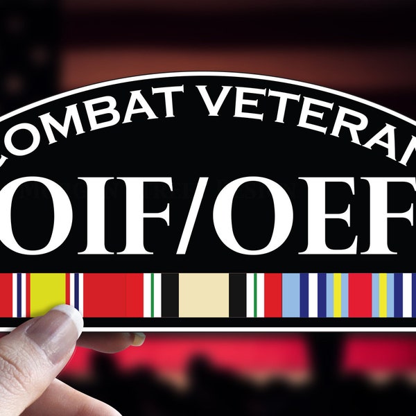 Afghanistan Combat Veteran Decal - US Marines OEF Sticker For Car, Truck, Laptop, Cooler | Made In USA, Weather-Resistant Vinyl - View #2