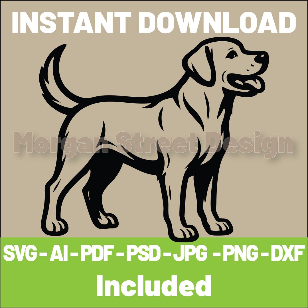 Labrador SVG | Dog PNG | Cricut & Silhouette Cutting File | Instant ...