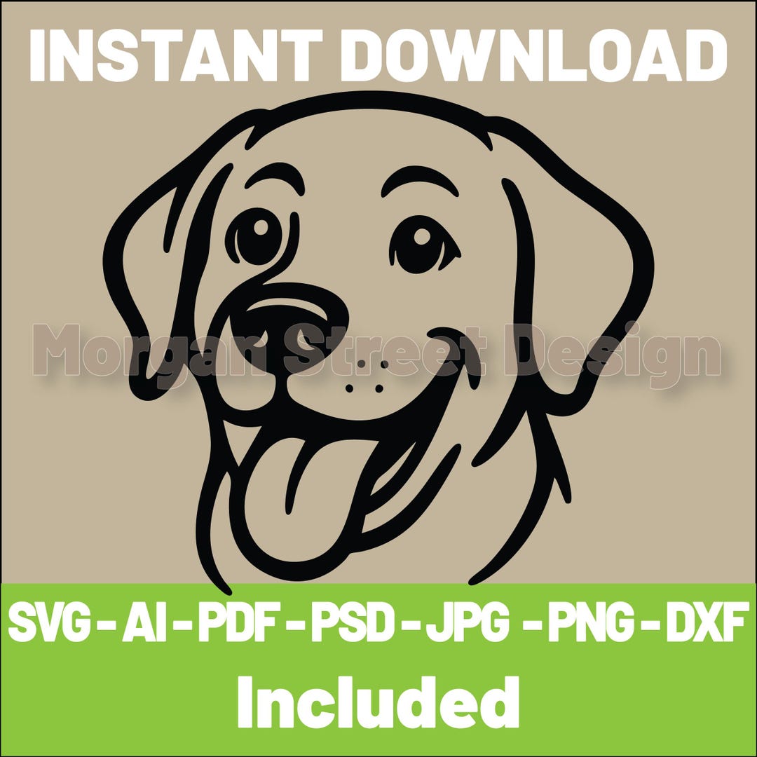 Labrador SVG | Dog PNG | Cricut & Silhouette Cutting File | Instant ...