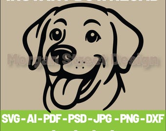 Labrador SVG | Dog PNG | Cricut & Silhouette Cutting File | Instant Download | Labrador12