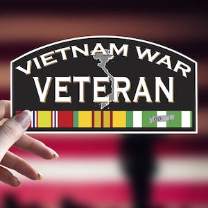 Vietnam War Combat Veteran Die Cut Vinyl Decal Sticker