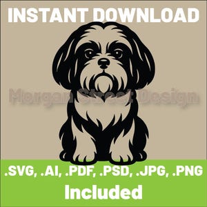 Shih Tzu SVG | Dog PNG | Cricut & Silhouette Cutting File | Instant Download | Shih Tzu Lover | Shih Tzu 02