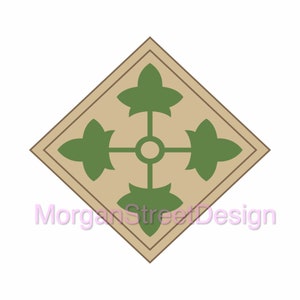 4th Infantry Division Die Cut Vinyl Decal Sticker