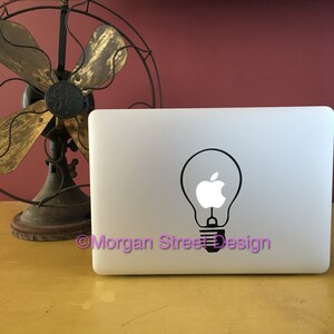 Light Bulb MacBook Sticker Decal Laptop image 1