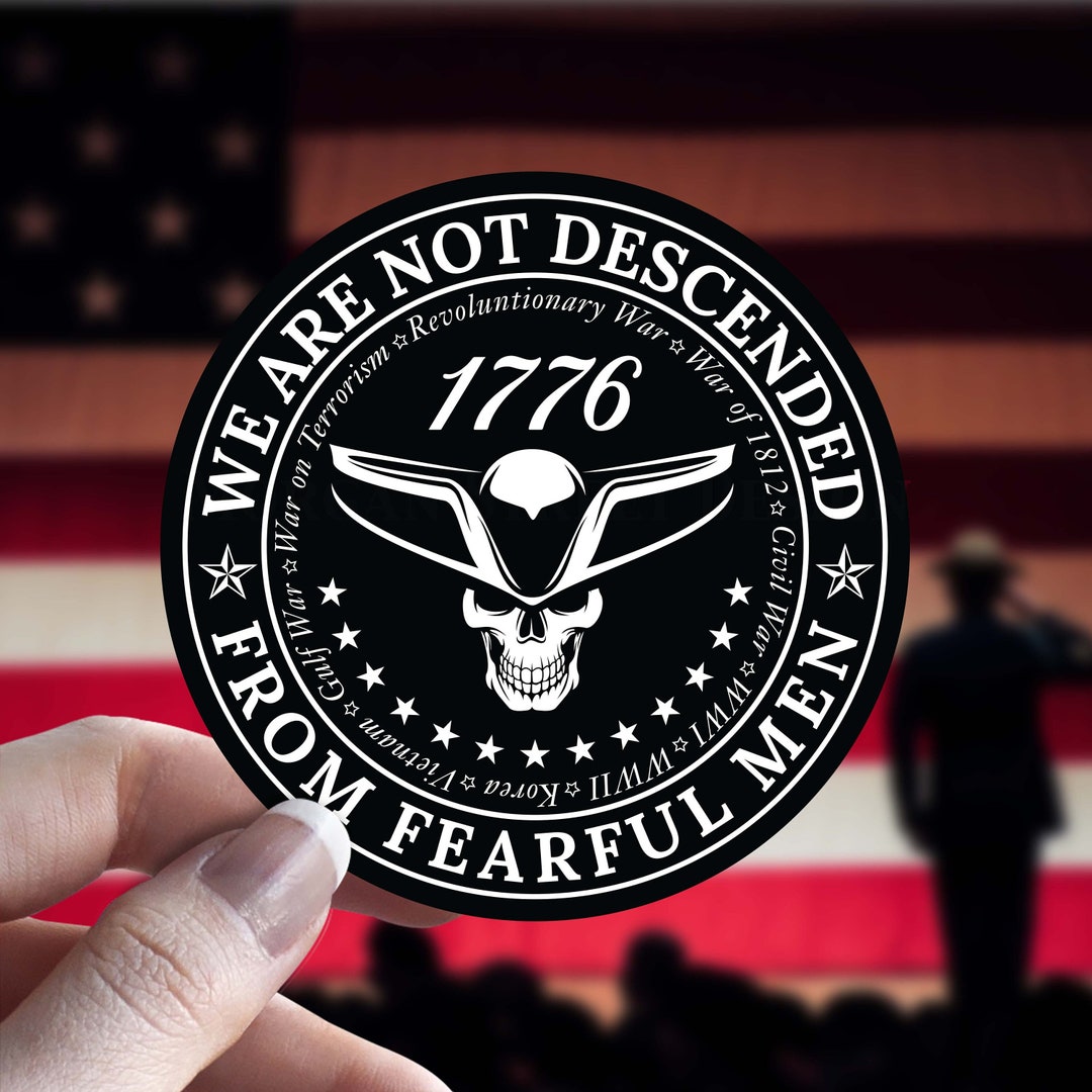 We are not descended from fearful men 1776 SVG PNG Vector SVG PNG EPS DXF AI Vector Arts