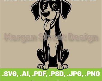 Great Dane SVG | Dog PNG | Cricut & Silhouette Cutting File | Instant Download | Great Dane Lover | Dane 04