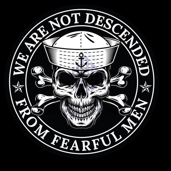 US Navy Decal Sticker: Fearless Men Veteran Gift