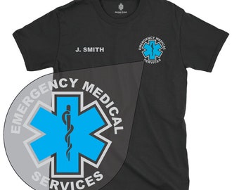 Reflective Emergency Medical Services T-Shirt EMT/EMS Paramedic Customization Available