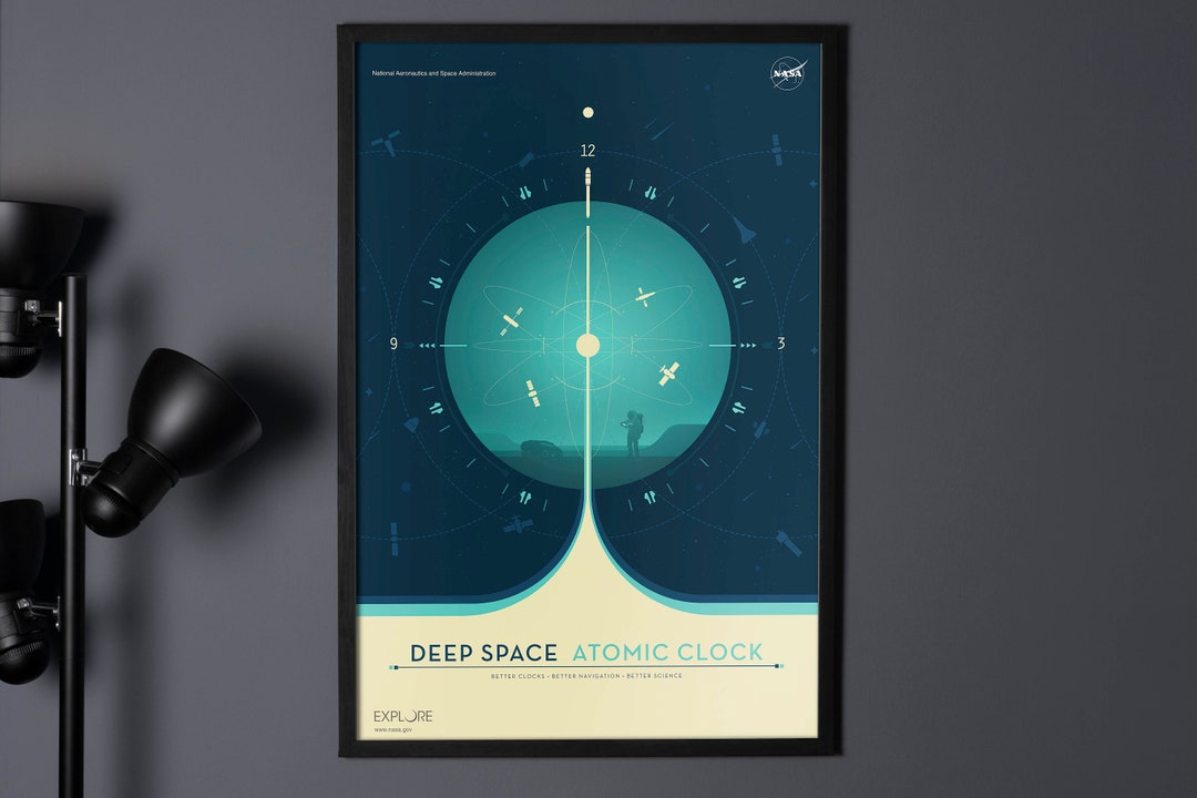 Clock Jpl Deep Space Atomic Clock Poster: NASA JPL Exoplanet Travel Art - Etsy