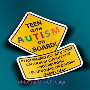 Teen With Autism Car Truck Decal Sticker