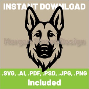 German Shepard SVG | Dog PNG | Cricut & Silhouette Cutting File | Instant Download | German Shepard01