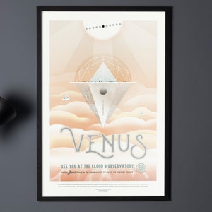 Venus - Space Tourism Exoplanet Travel Poster Wall Art by NASA JPL