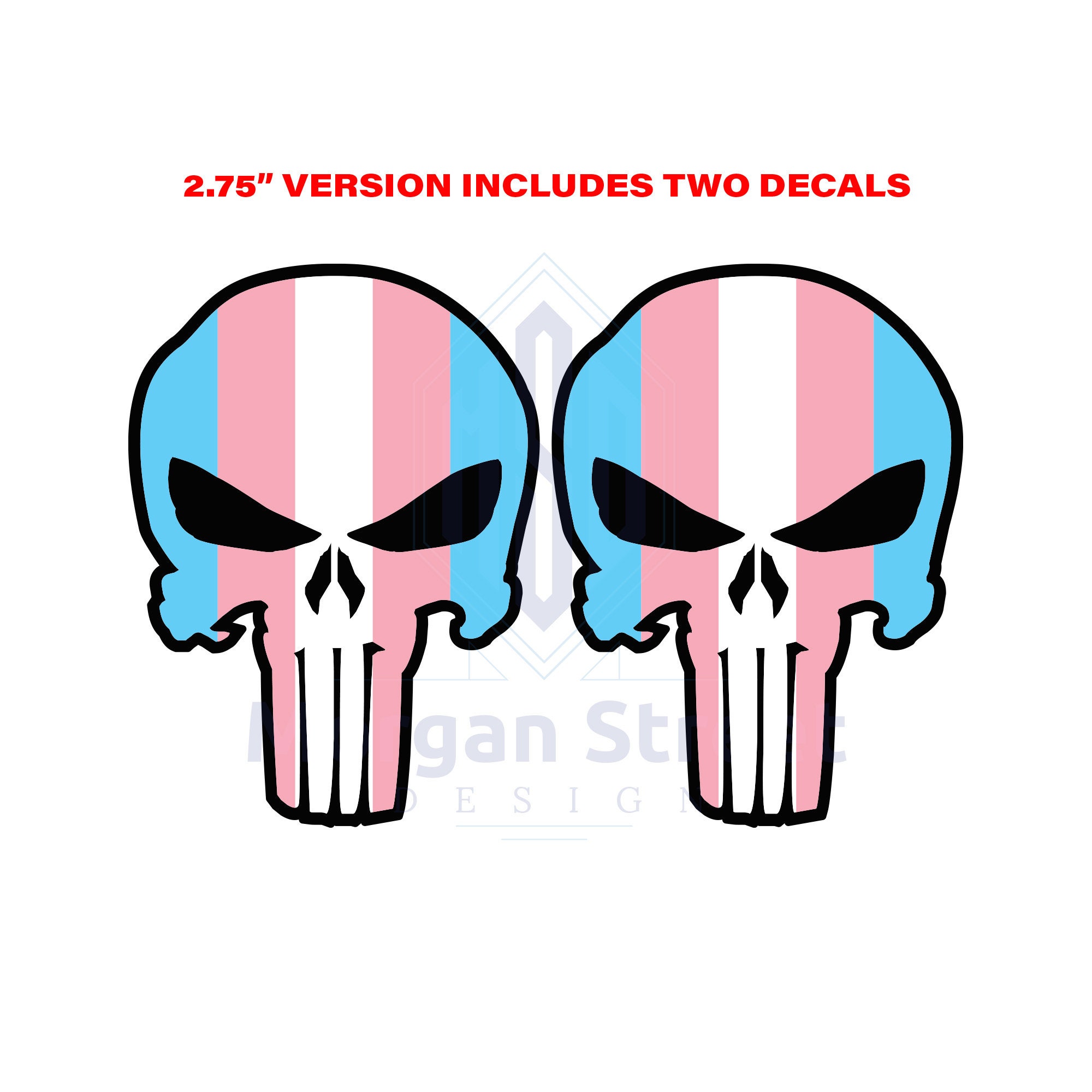 Various Sizes Punisher Skull Decal State of Arizona Exterior Window Decal 