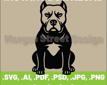 Pit Bull SVG: Dog Lover Cutting File (Digital Download)