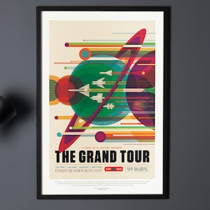The Grand Tour Space Tourism Exoplanet Travel Poster Wall Art by NASA JPL
