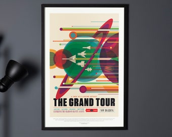 The Grand Tour Space Tourism Exoplanet Travel Poster Wall Art by NASA JPL