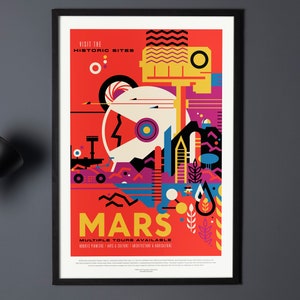 Mars - Space Tourism Exoplanet Travel Poster Wall Art by NASA JPL