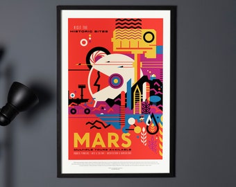 Mars - Space Tourism Exoplanet Travel Poster Wall Art by NASA JPL