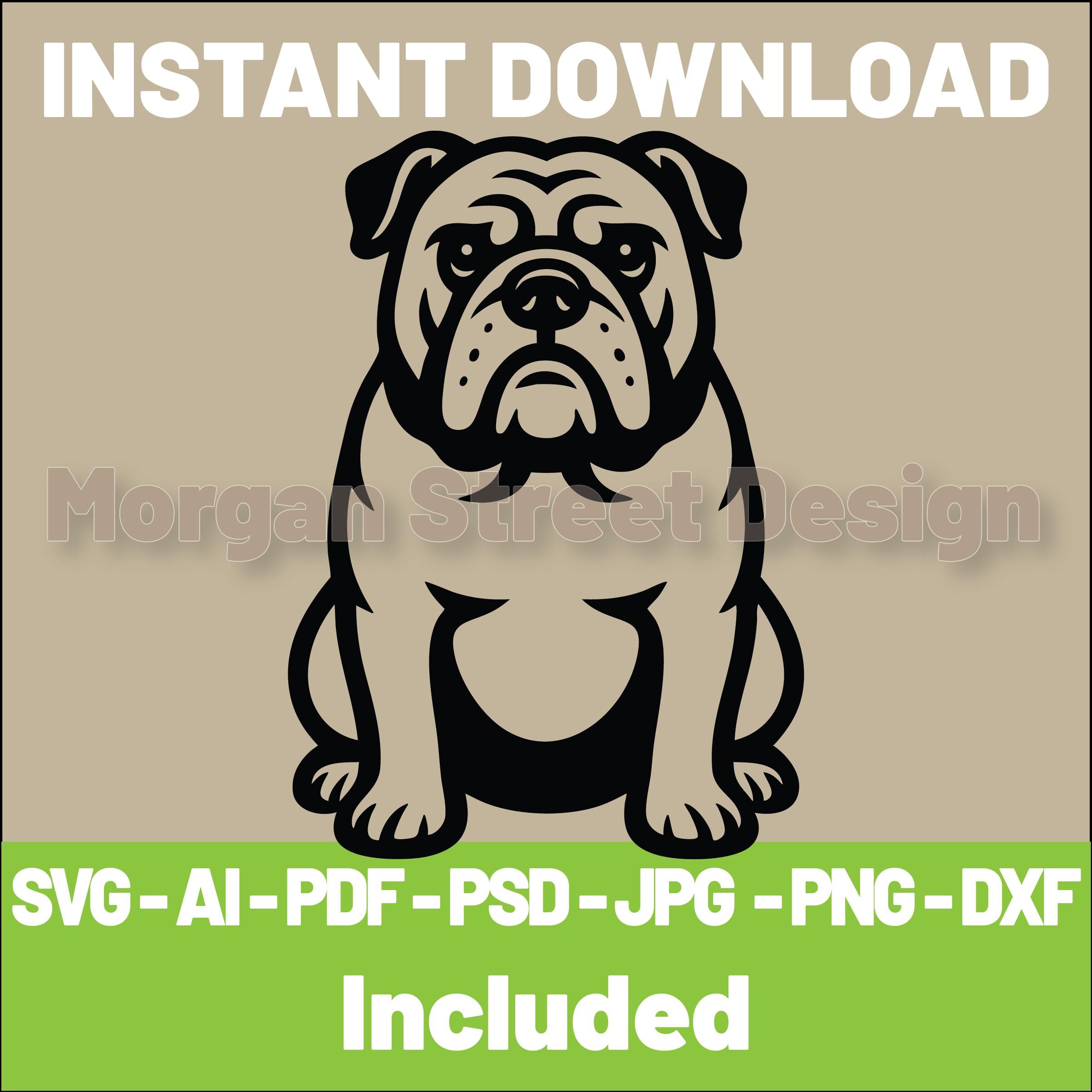 Bulldog SVG | Dog PNG | Cricut & Silhouette Cutting File | Instant ...