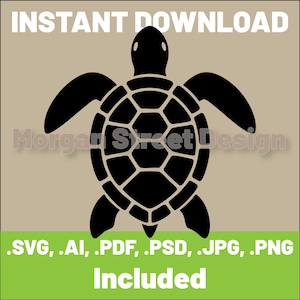 Meeresschildkröte SVG | PNG | JPG | Cricut & Silhouette Schneiddatei | Sofortdownload | Schildkröte02