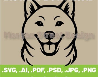 Shiba Inu SVG | Dog PNG | Cricut & Silhouette Cutting File | Instant Download | Retriever02