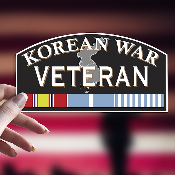 Korean War Veteran Die Cut Vinyl Decal Sticker