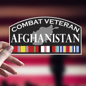 Afghanistan Combat Veteran Die Cut Vinyl Decal Sticker