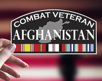 Afghanistan Combat Veteran Die Cut Vinyl Decal Sticker