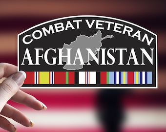 Afghanistan Combat Veteran Die Cut Vinyl Decal Sticker