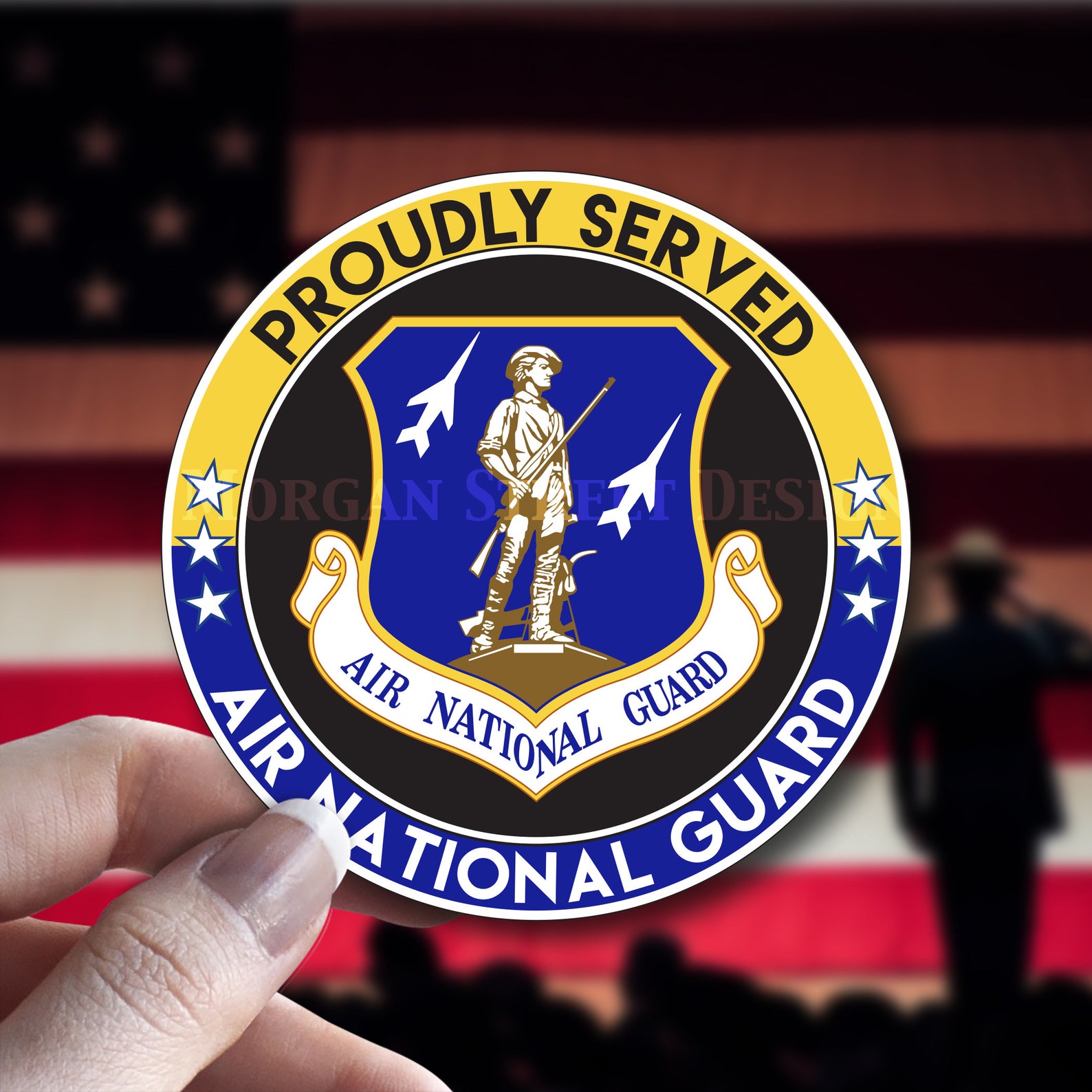 Air National Guard Veteran Die Cut Vinyl Decal Sticker - Etsy