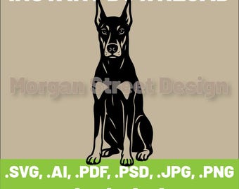 Doberman Pincher SVG: Dog Lover Gift (Digital Download)