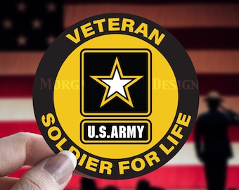 US Army Veteran Die Cut Vinyl Decal Sticker