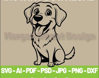 Labrador SVG | Dog PNG | Cricut & Silhouette Cutting File | Instant Download | Labrador10