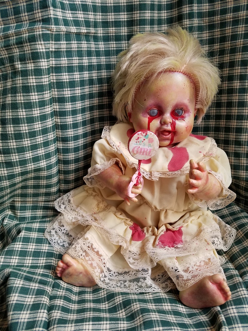 Reborn Zombie Doll Gloria Halloween Prop Horror Collectible