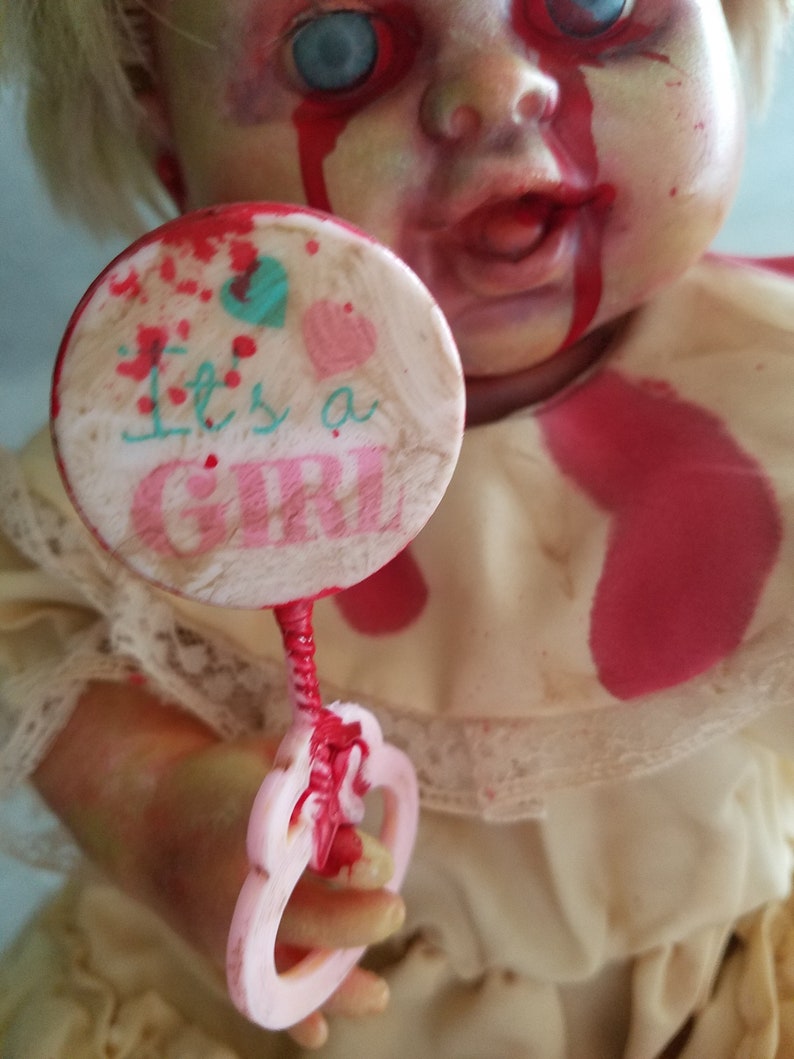 Reborn Zombie Doll Gloria Halloween Prop Horror Collectible