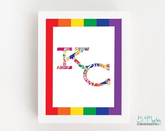 KC Floral Rainbow Print 8x10