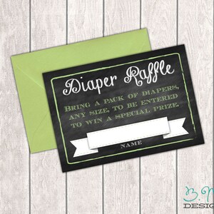 Diaper Raffle Card Printable - Etsy
