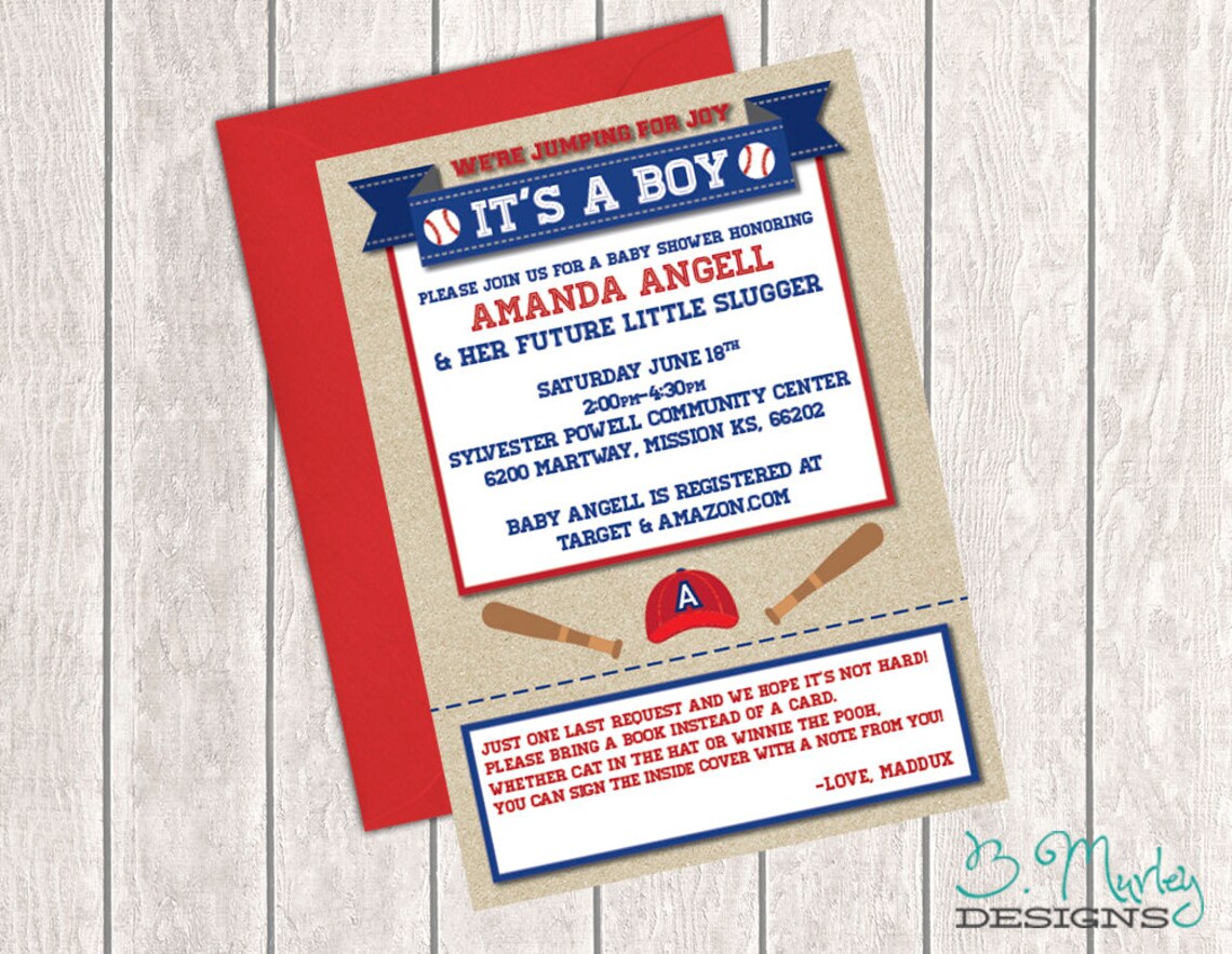 Baseball Themed Baby Shower Printable - Etsy