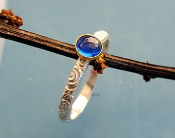 Spinell Ring Spinell Verlobungsring Blauer Spinell Ring Blauer Steinring Gold Spinell Ring Blauer Spinell Versprechen Ring