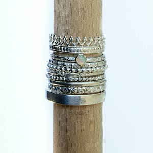 Stacking Rings, Stacking Rings Set, Love Gift, Gift for Her, Wife Gift ...