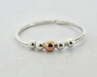 Anillo de ansiedad, anillo de cuentas para la ansiedad, anillo antiestrés